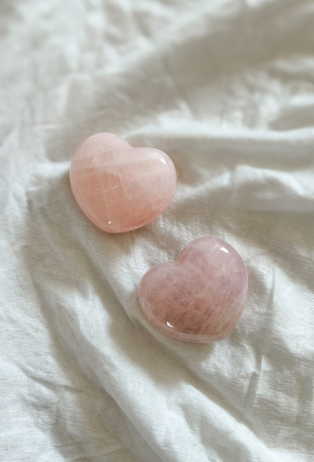 cuore in Quarzo Rosa